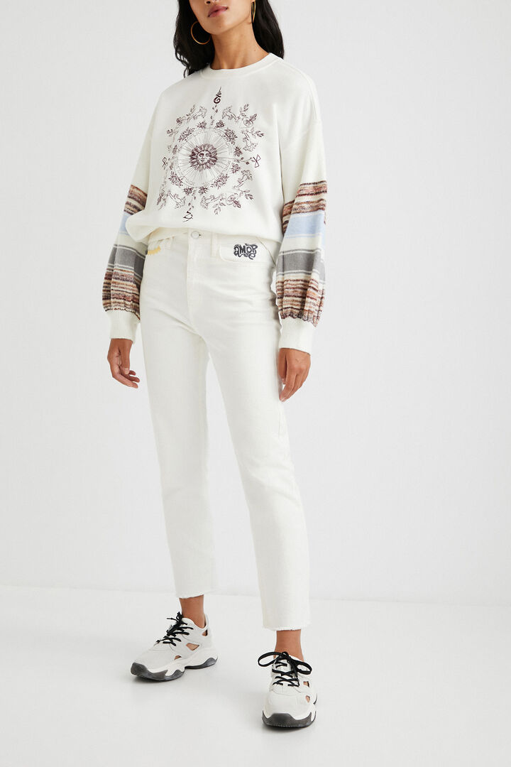 Straight cropped trousers | Desigual