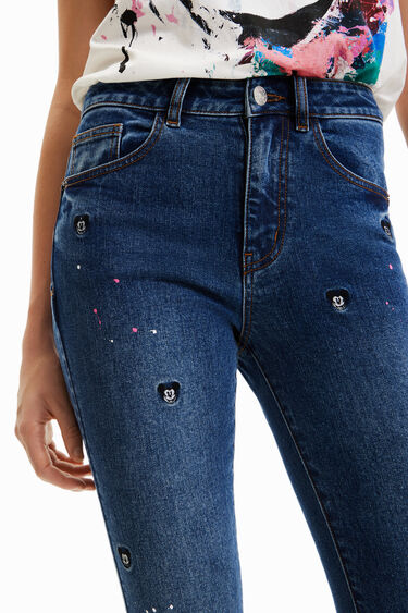 Ozek push-up jeans z Disneyjevo Miki Miško | Desigual