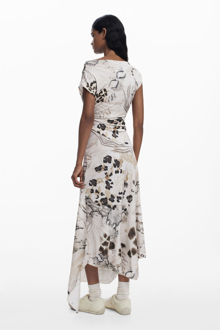 2-in-1 slip dress animal print | Desigual