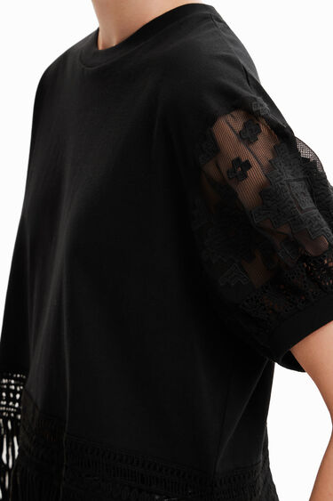 T-shirt oversize franges | Desigual