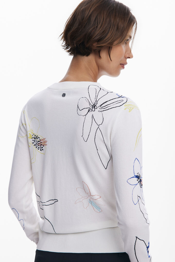 Jersey fino trazos flores | Desigual