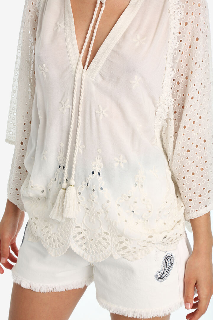 Kimono sleeve Japanese blouse | Desigual