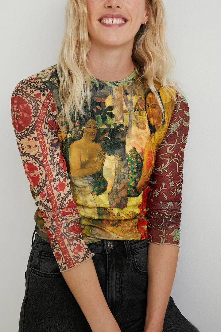Polynesia tulle sleeve T-shirt | Desigual