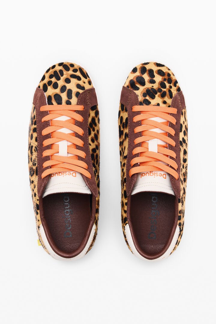 T&eacute;nis Estampado Animal 100% Pele