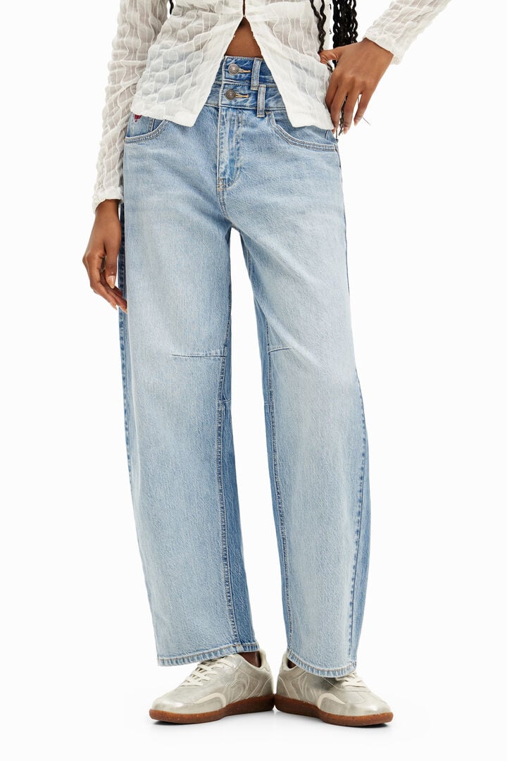 Double-waistband balloon jeans | Desigual
