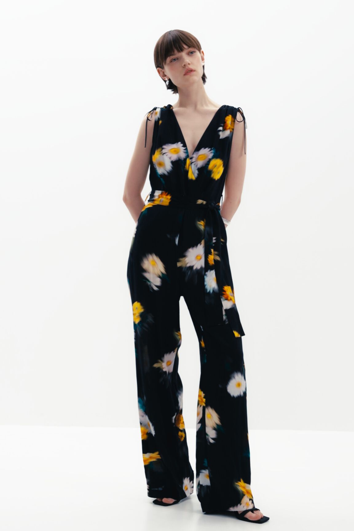 D&G ジャンプスーツ オールインワン 花柄【国内発送】 Ballsey オールインワン セルロースナイロンツイル ジャンプ
