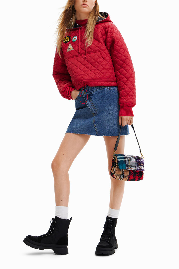 Padded hoodie with patches | Desigual