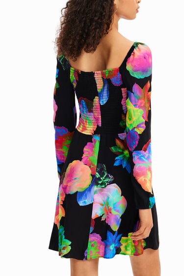 Short floral A-line dress | Desigual