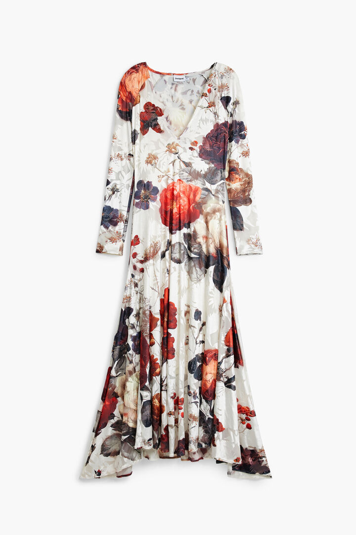 Vestido longo estampado