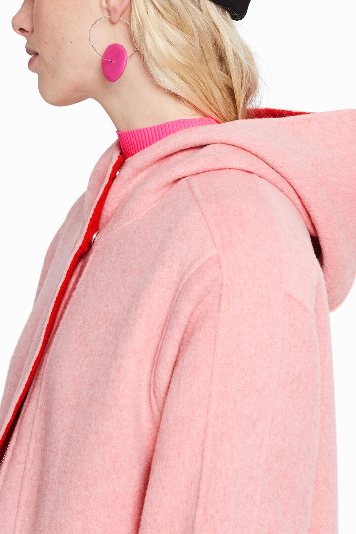 Wool coat with hood | Desigual