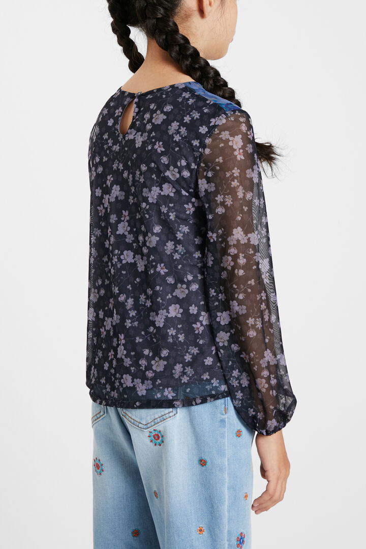 T-shirt patch flores | Desigual