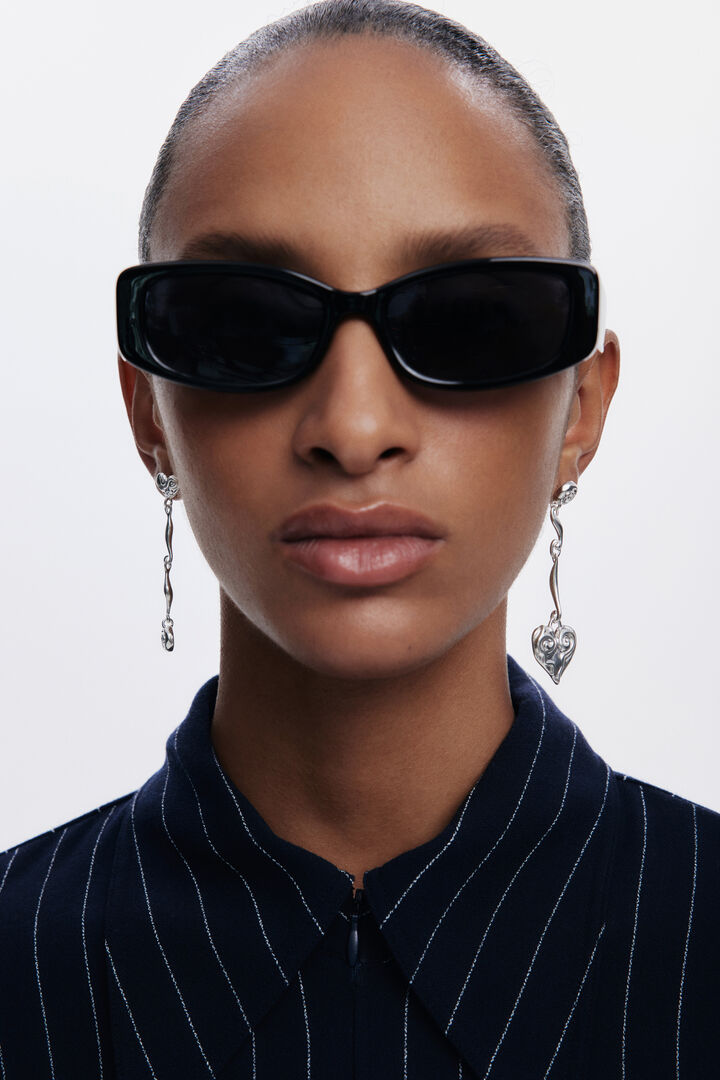 Asymmetric heart earrings gold-plated Zalio | Desigual