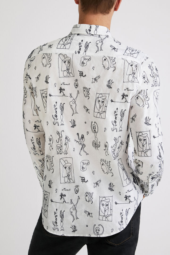 Long-sleeve embroidered shirt | Desigual