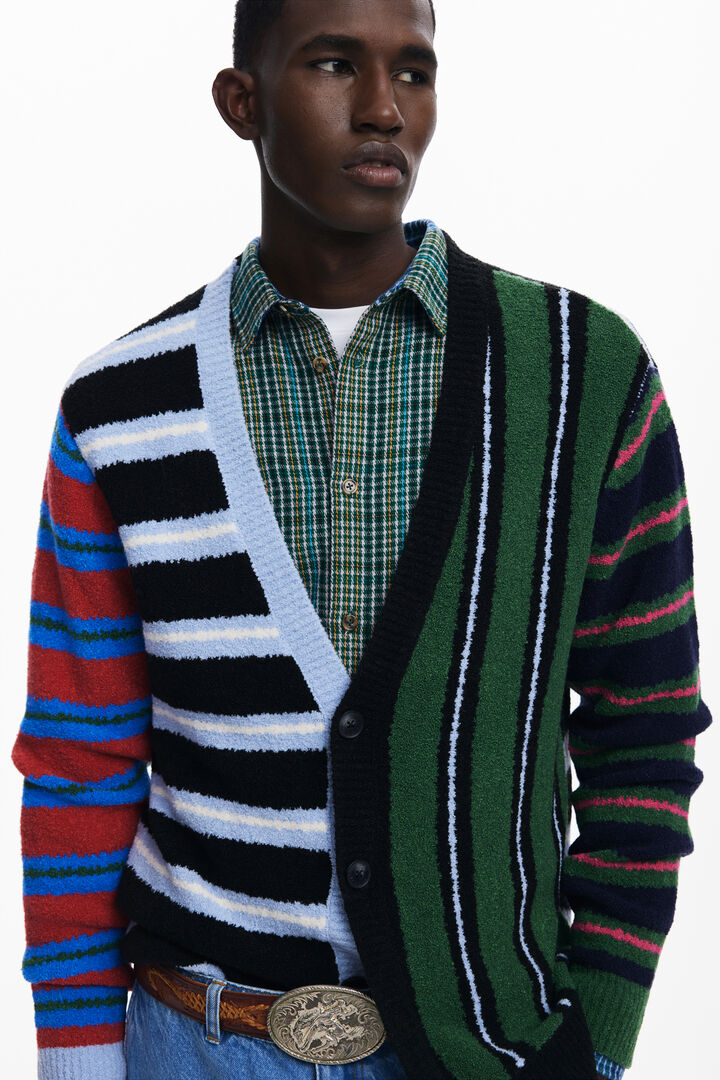 Striped knit cardigan | Desigual