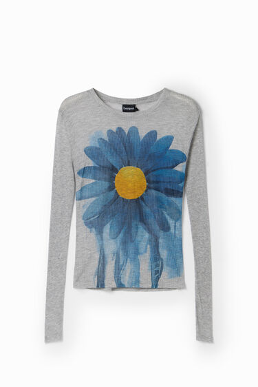 Ribbed daisy T-shirt | Desigual