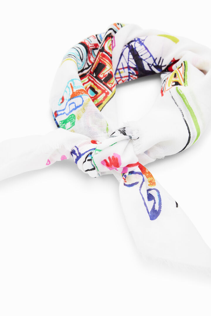 Illustration square scarf | Desigual