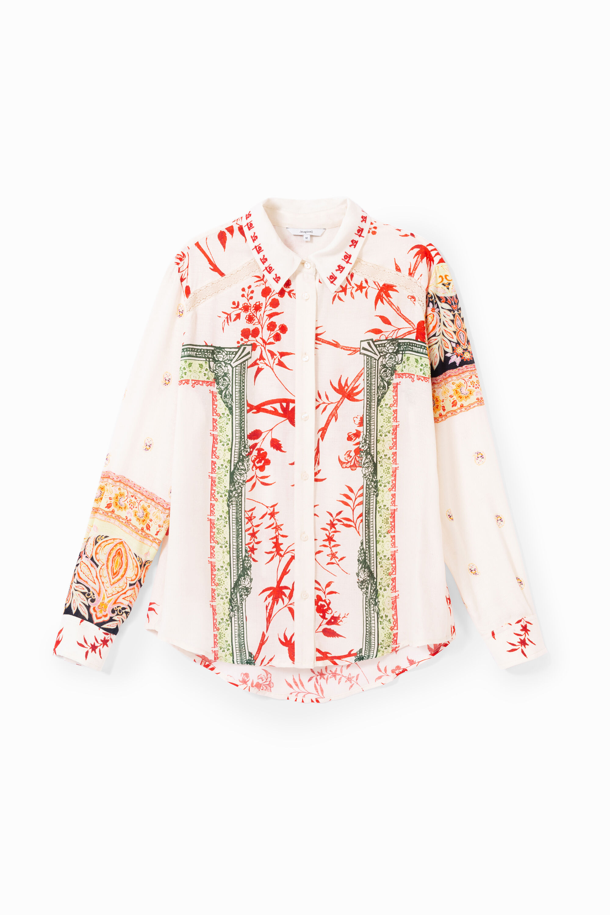 Bluse mit Hindu-Print