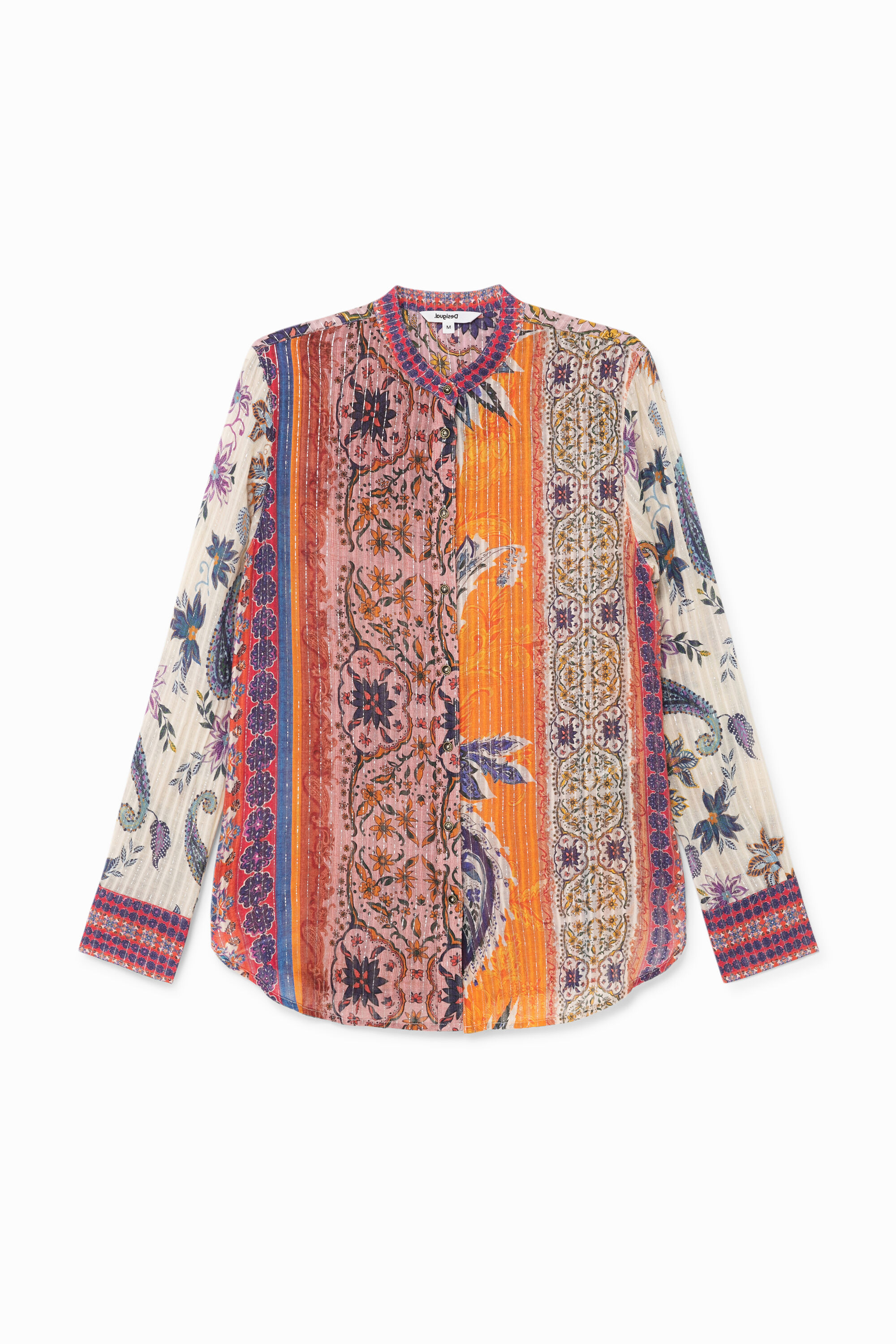 Boho paisley shirt - RED - XS