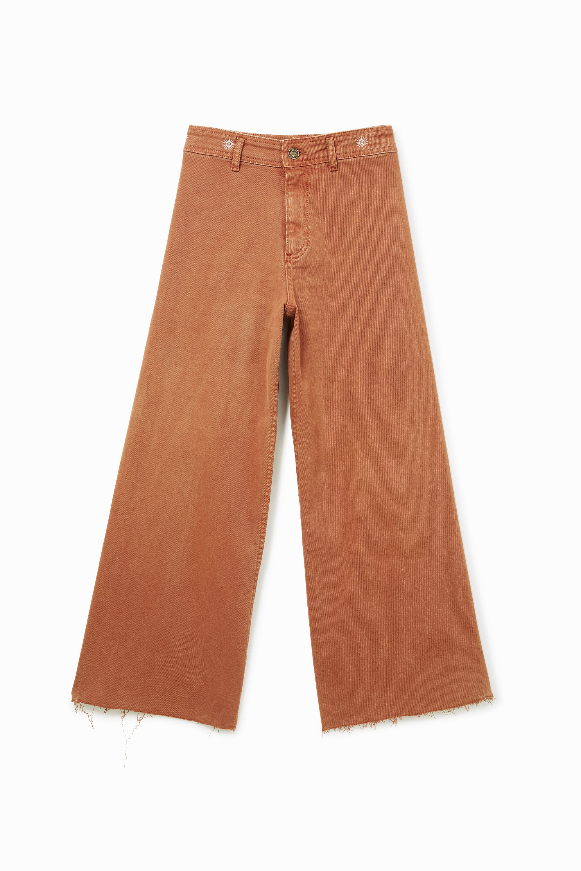 Straight wide leg trousers - BROWN - 44