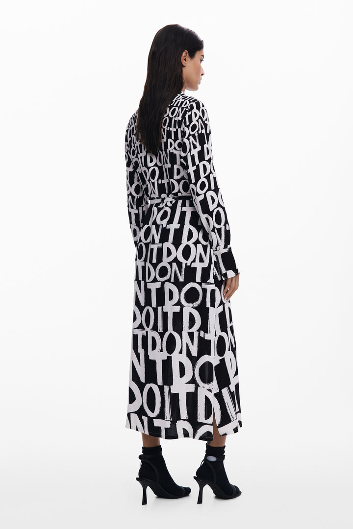 Vestido midi lettering | Desigual