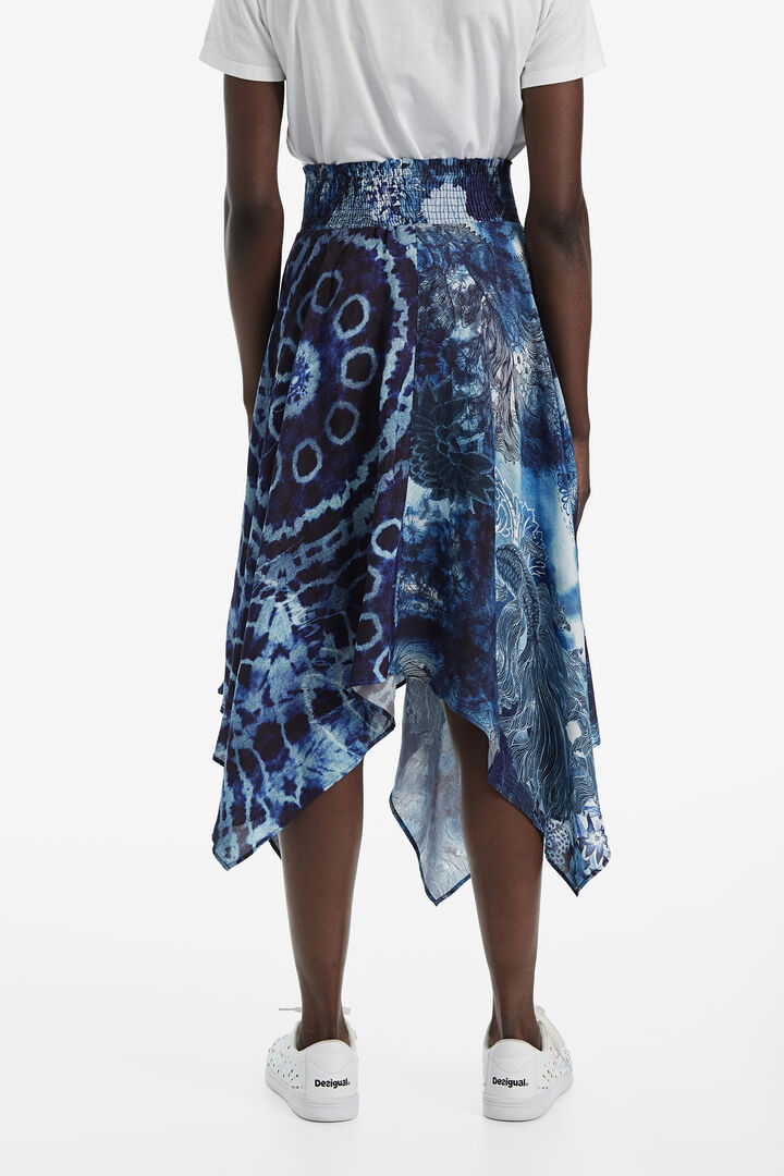 Asymmetric hanky-hem skirt | Desigual