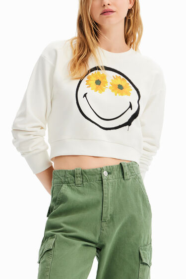 Sudadera corta Smiley® | Desigual