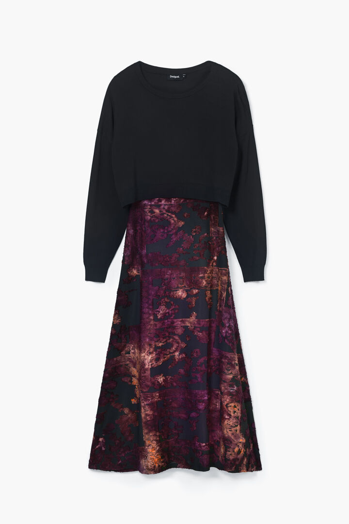 2-in-1 midi-jurk