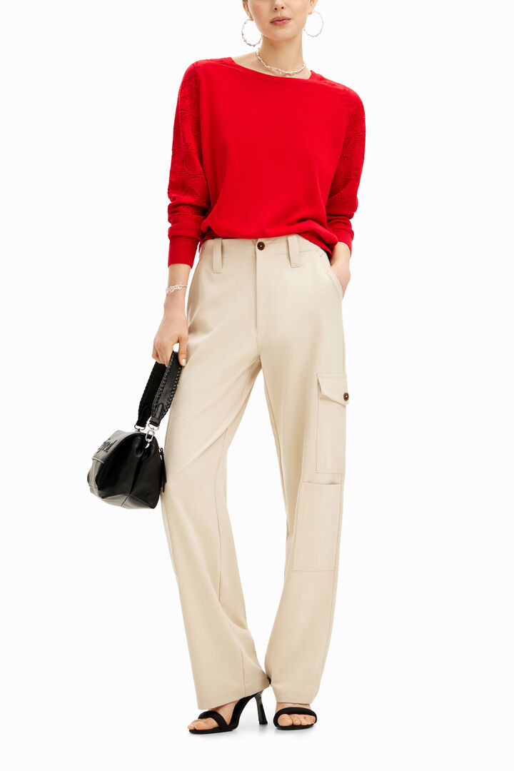 Textured floral pullover | Desigual