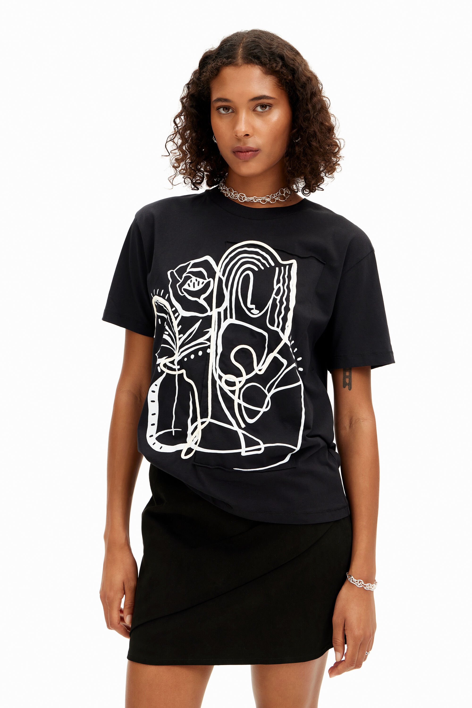 Women's Arty illustration T-shirt I Desigual.com