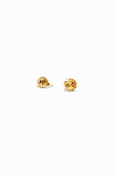 Zalio gold-plated ball stud earrings | Desigual