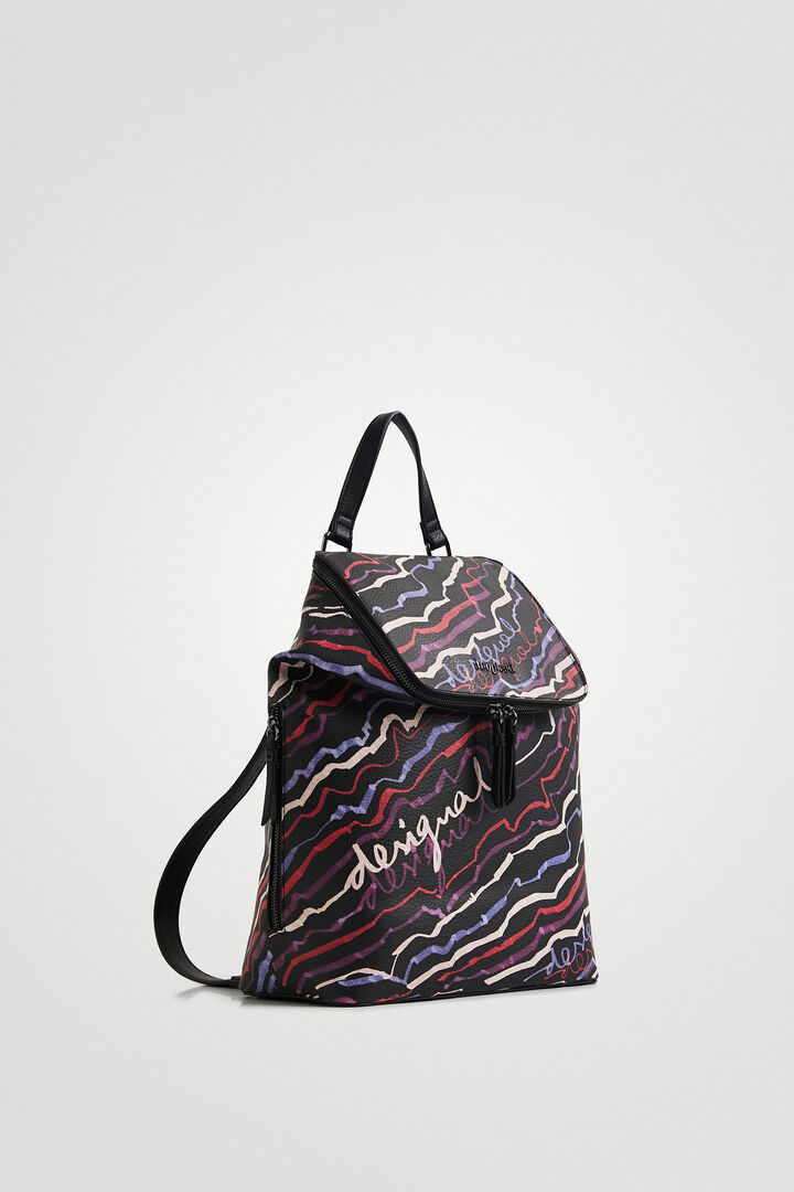Leather effect painted backpack | Desigual