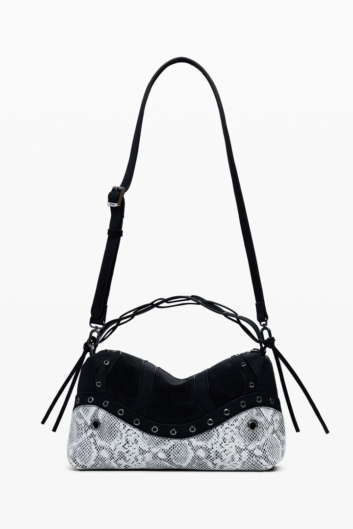 Bolso serpiente tachuelas grande | Desigual