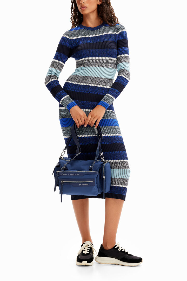 Midsize nylon pockets bag | Desigual