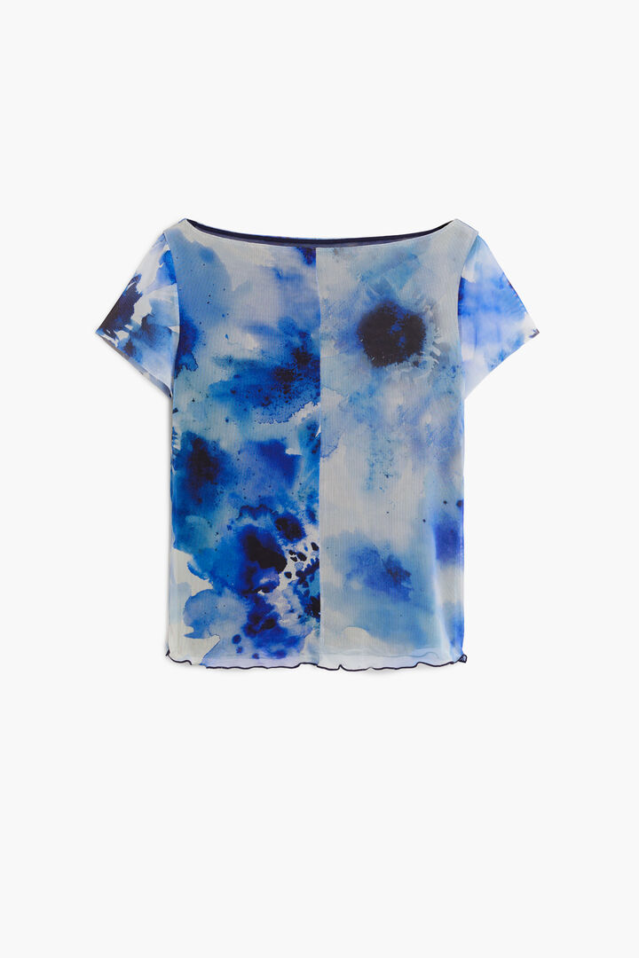T-shirt en tulle côtelé | Desigual