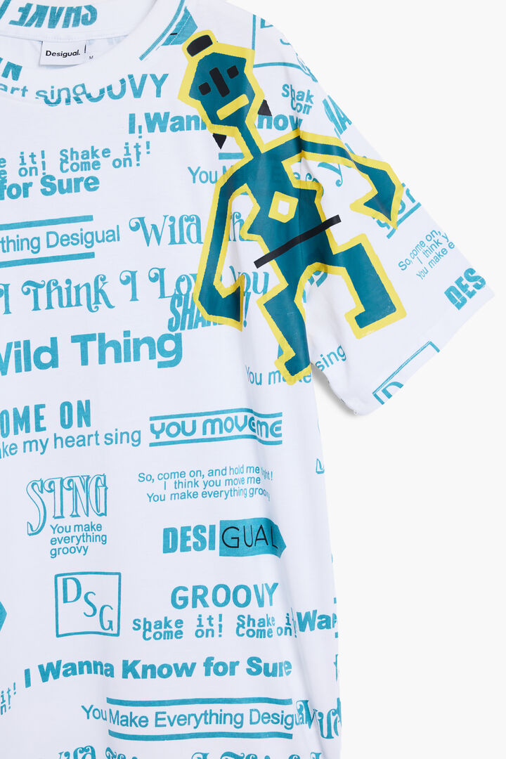Camiseta manga corta lettering étnico | Desigual