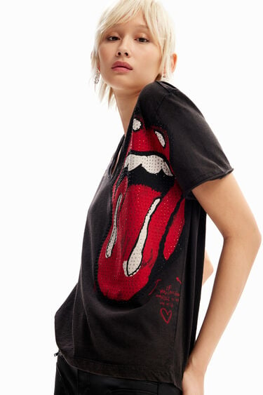 Koszulka koraliki strass The Rolling Stones | Desigual