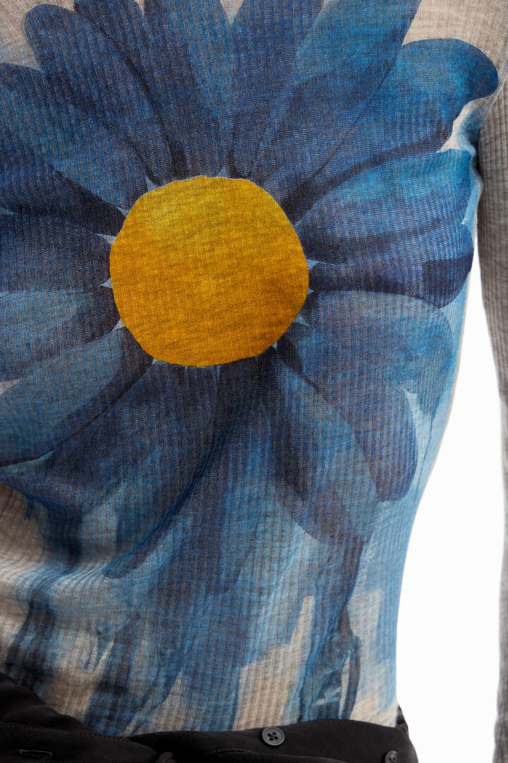 Ribbed daisy T-shirt | Desigual