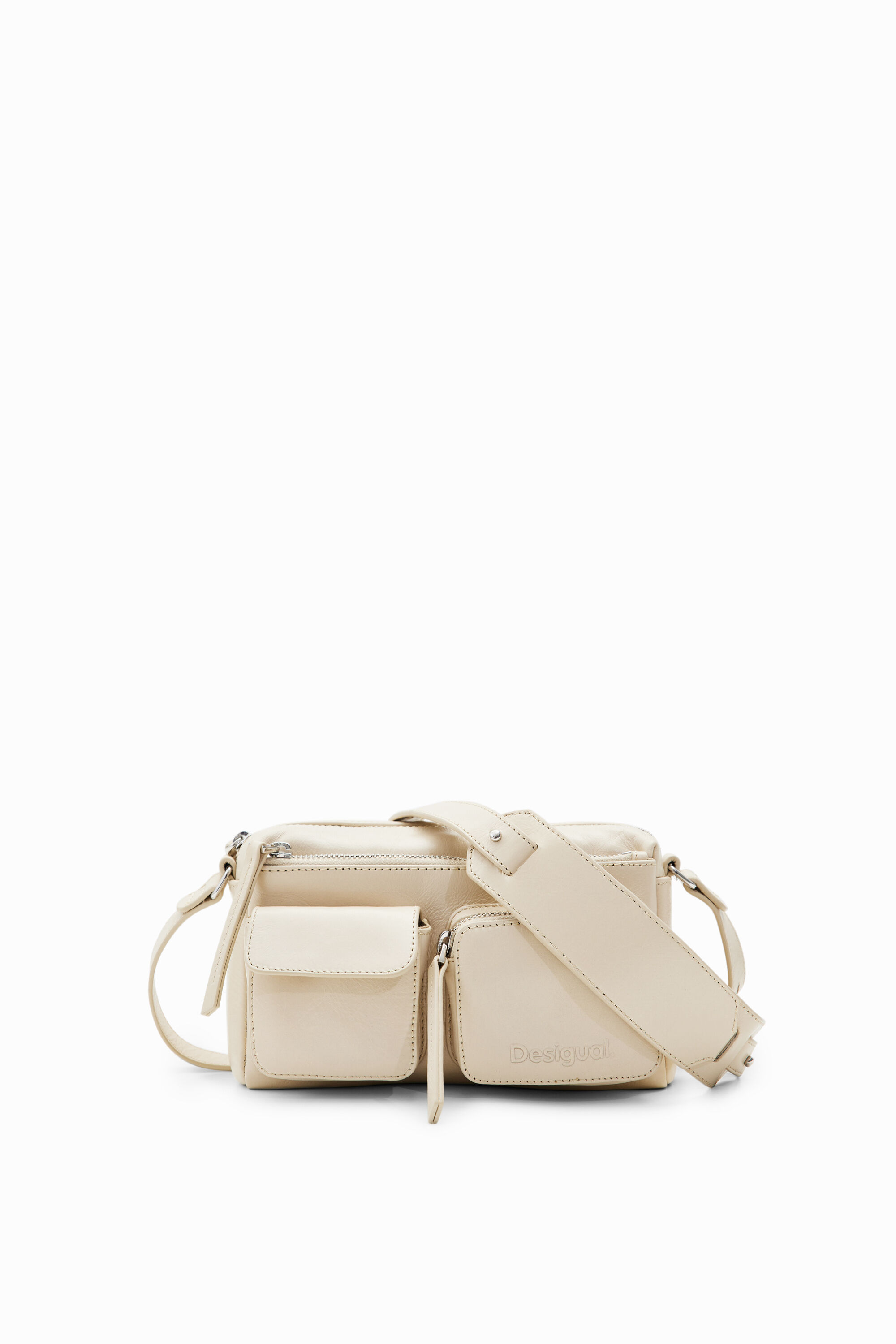 DESIGUAL SMALL POCKETS LEATHER CROSSBODY BAG