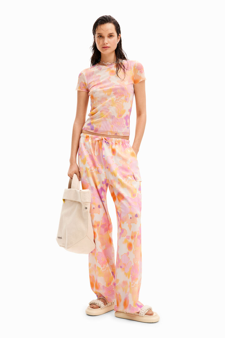 Straight out-of-focus cargo trousers | Desigual