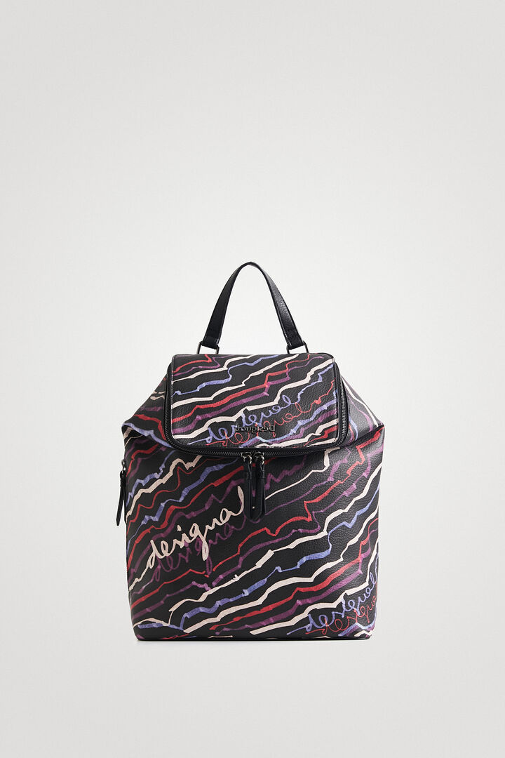 Leather effect painted backpack | Desigual