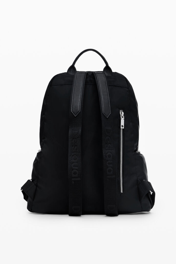 Medium nylon backpack with pockets | Desigual