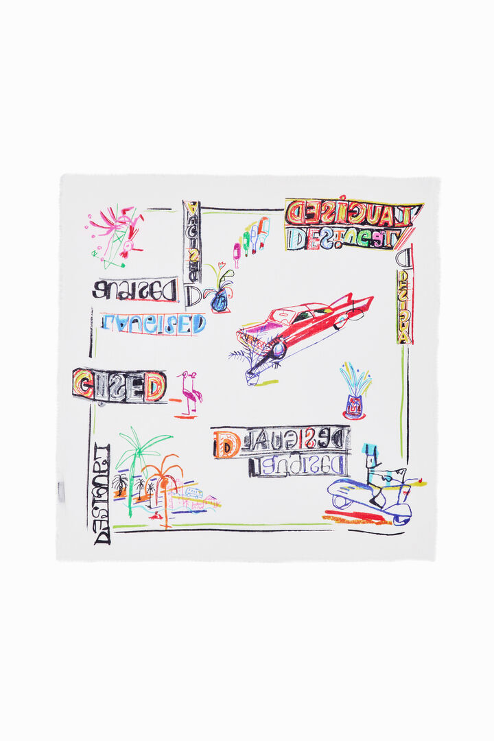 Illustration square scarf | Desigual