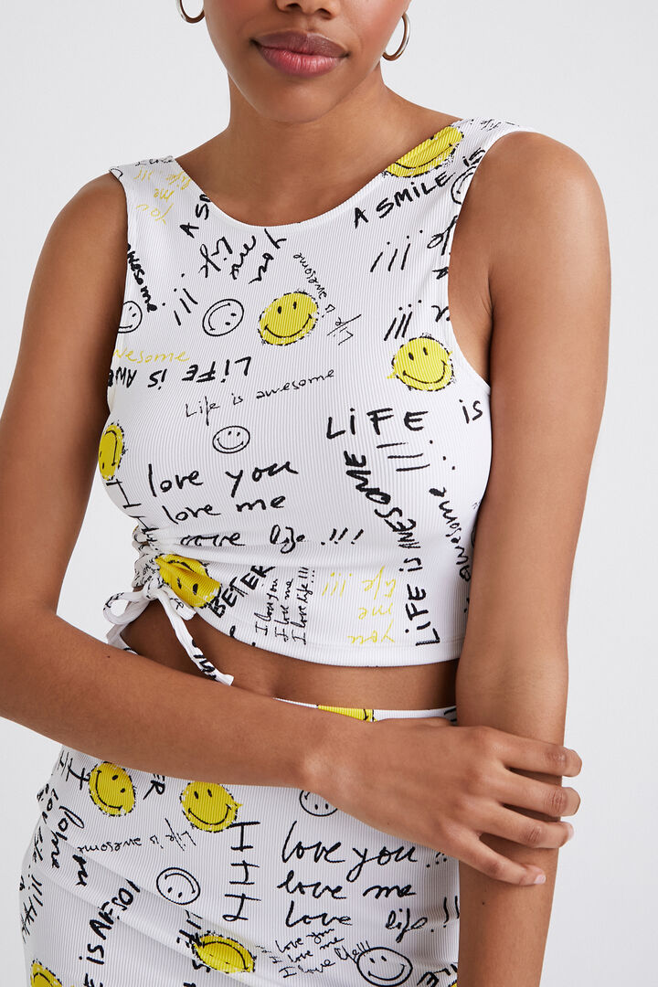 Crop-Top Slim Fit Smiley® | Desigual