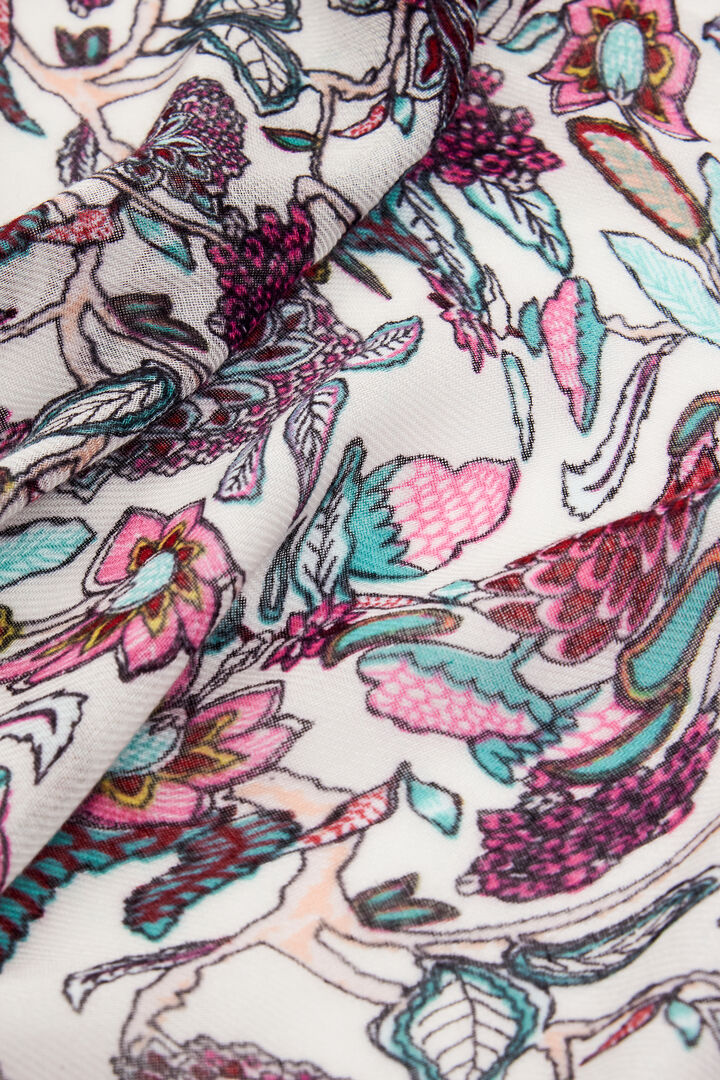 Rectangular floral scarf | Desigual