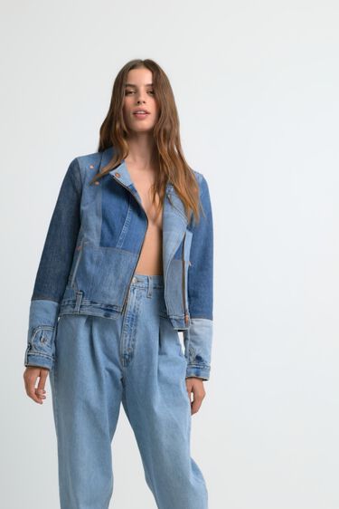 Jaqueta biker denim upcycling | Desigual