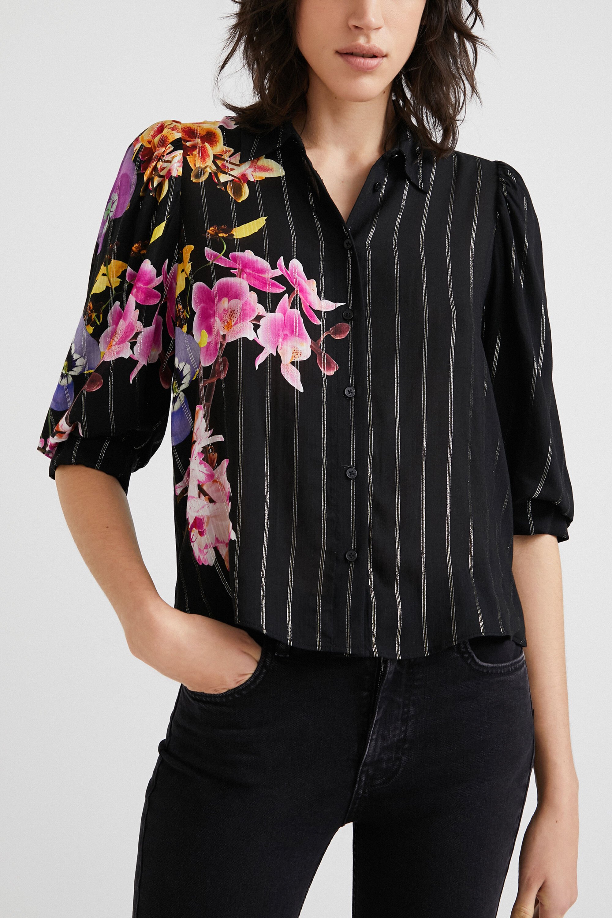 Chemise fleurs M. Christian Lacroix