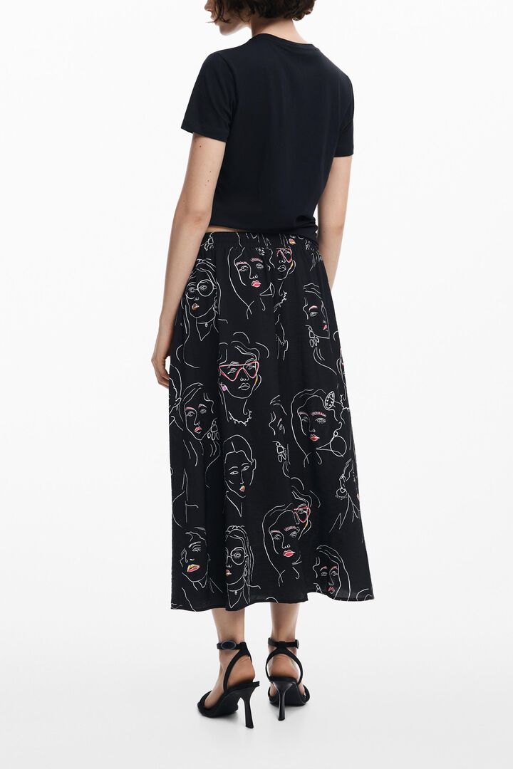 Falda larga caras | Desigual