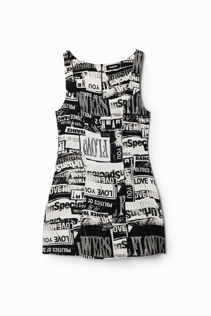 Vestido corto periódico