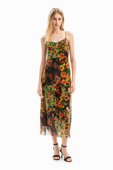 Vestido midi patch 2 en 1 | Desigual