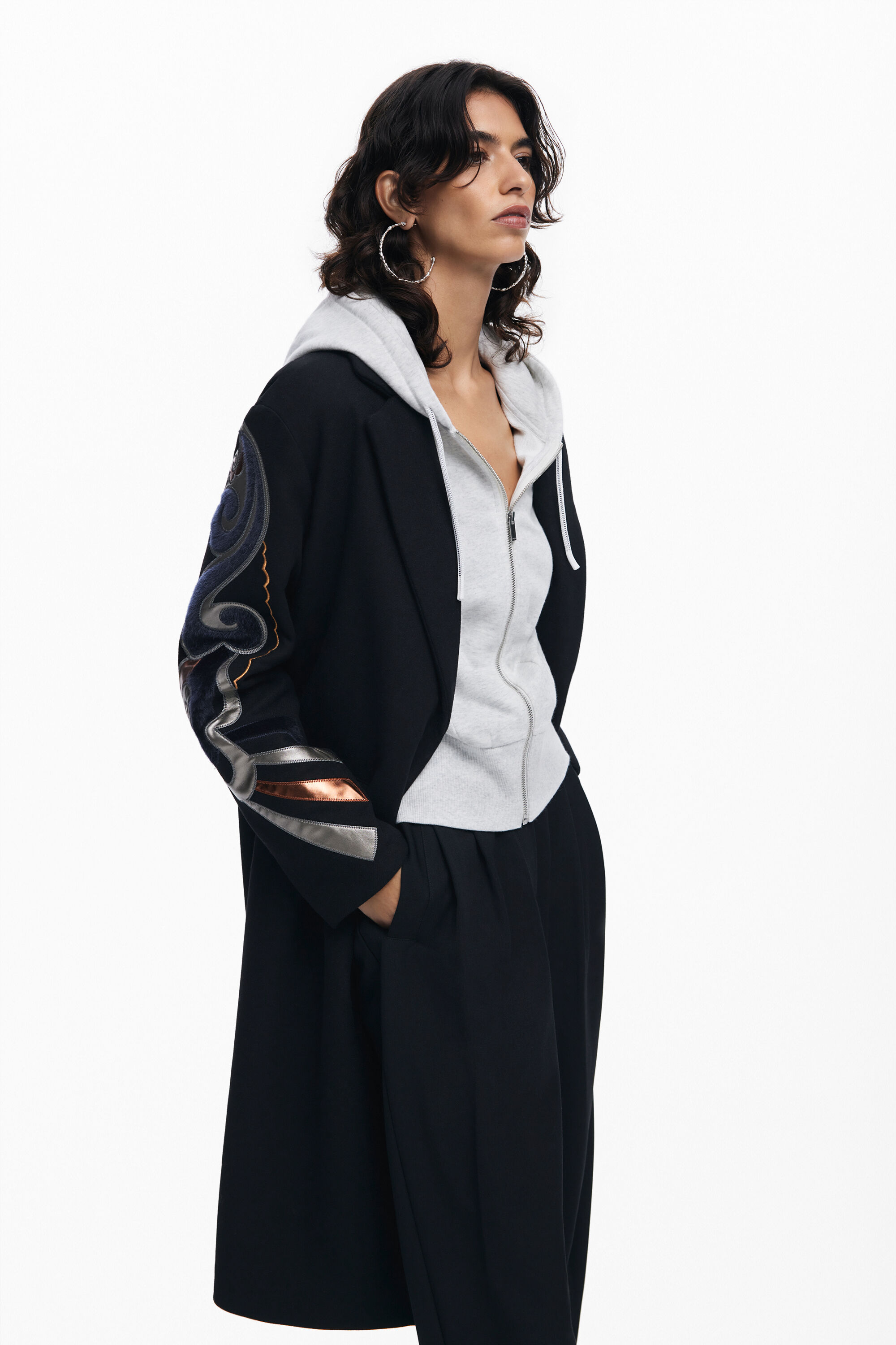 Desigual white coat discount